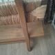 Bench with oak backrest