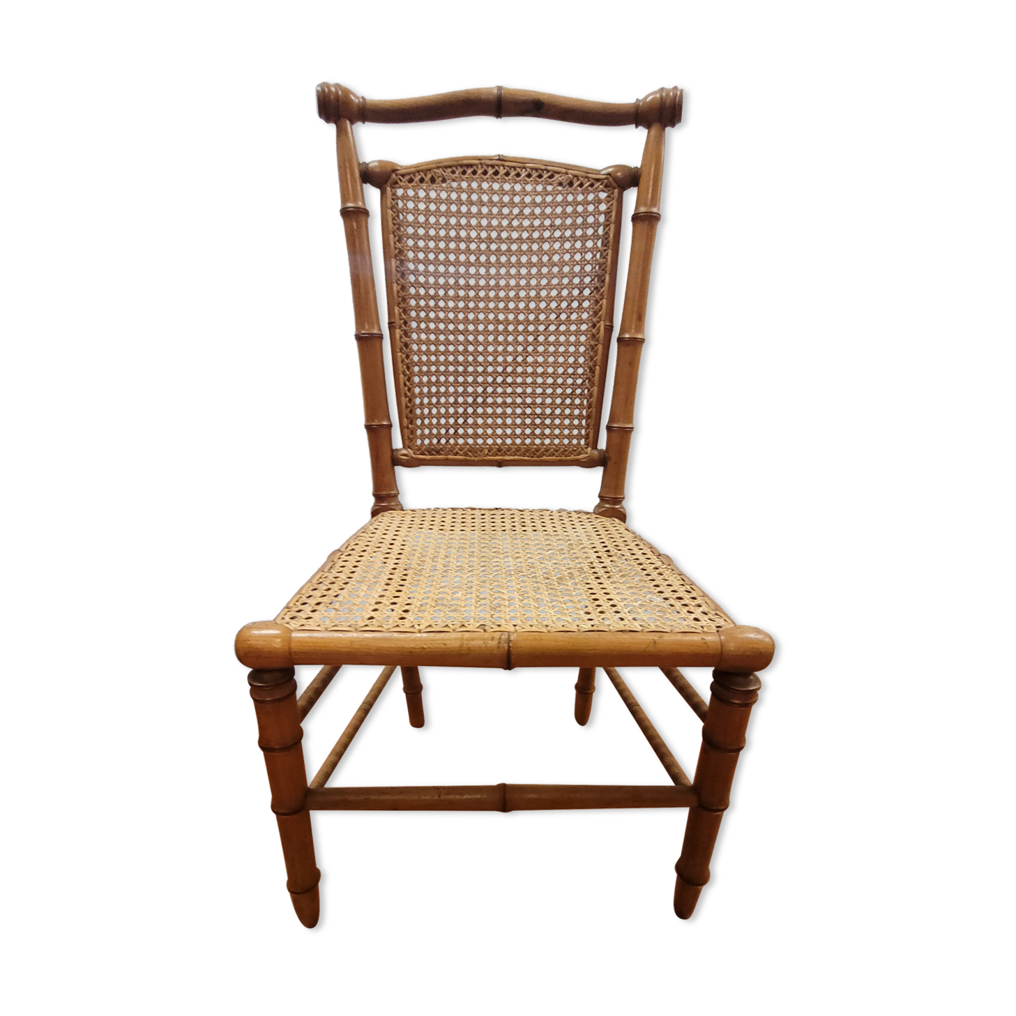 Chaise enfant bois bambou en merisier