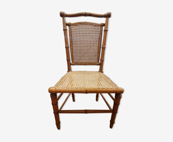 Chaise enfant bois bambou en merisier