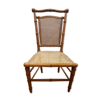 Chaise enfant bois bambou en merisier