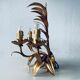 Golden leaf wall light