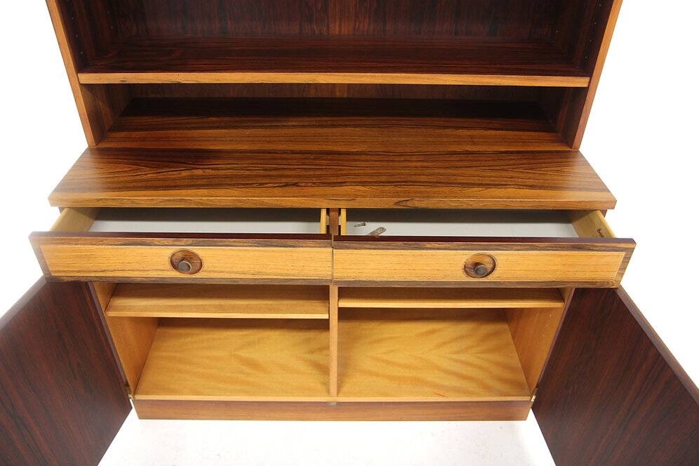 Scandinavian rosewood library "Bonett", Bertil Fridhagen, Sweden