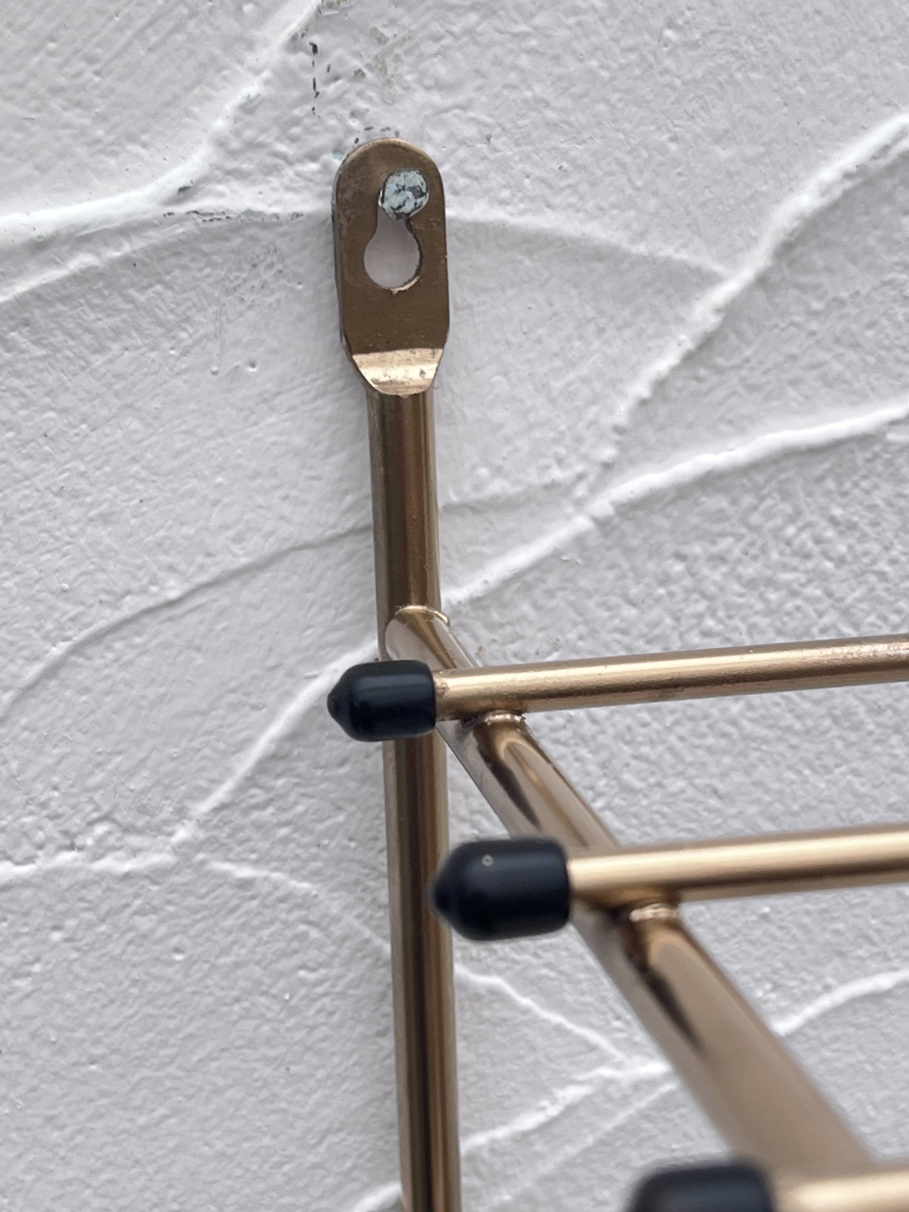 Gold metal coat rack