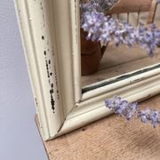 Miroir ancien patine beige