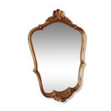 Louis XV style rocaille gilded mirror