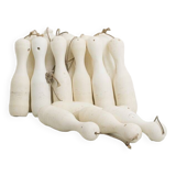 15 vintage bowling pins on nylon lifting cords