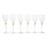 Set of six glasses, Italian design, 1970s, made in Italy