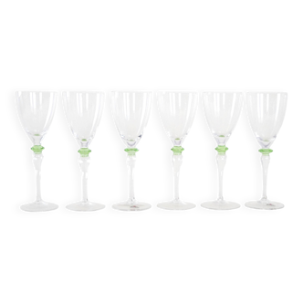 Set of six glasses, Italian design, 1970s, made in Italy