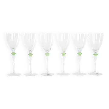 Set of six glasses, Italian design, 1970s, made in Italy