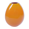 Vase en verre orange fait à la main XL