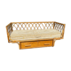 Child rattan bed with removable barrier