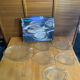 Plate + 5 ARCOROC Fish Shape Glass Mould Plates + Vintage Box #