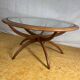 Mid Century retro vintage teak spider astro coffee table 1970  Viktor Wilki