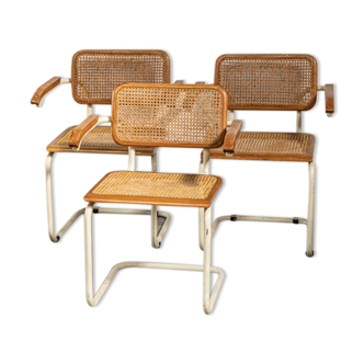 Lot de 3 fauteuils Marcel Breuer B64