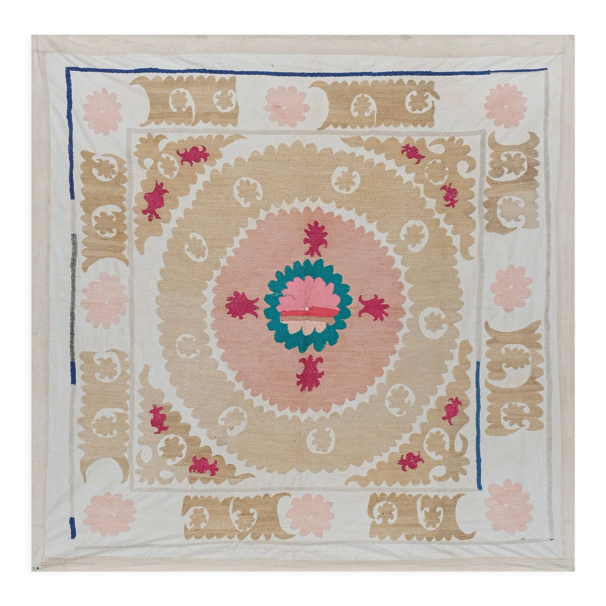 Hand-knotted rug Turkish vintage 137x140 cm