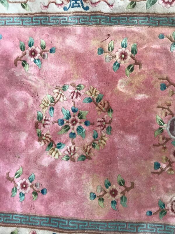 Carpet made Chinese vintage hand 140 X 208 cm