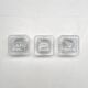 Set of 3 ice glass ceiling lamps, 1970s