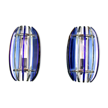 Pair of veca wall lamps italy 1970
