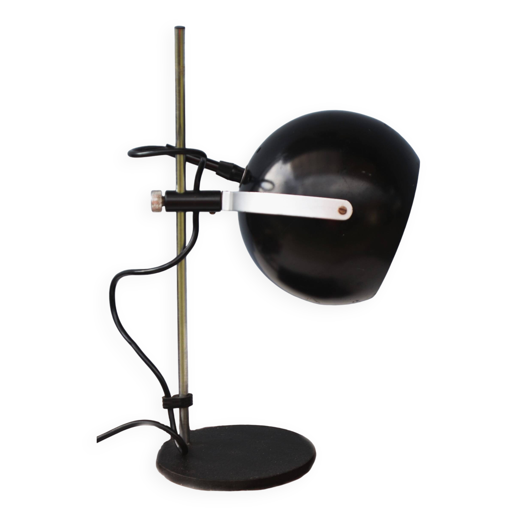 Mid Century Lamp Halo Leuchte Ball Eye - Space Age Black  - Germany Made