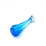 Vase Swing Sculptural – Stretched Glass Azure Blue – Korean Craftsmanship 1970