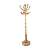 Porte manteau perroquet rotin vintage
