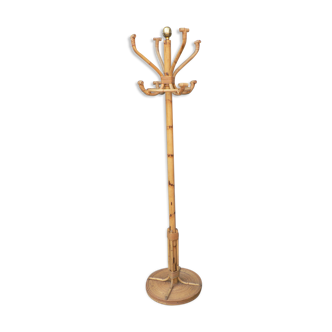 Parrot rattan vintage coat rack