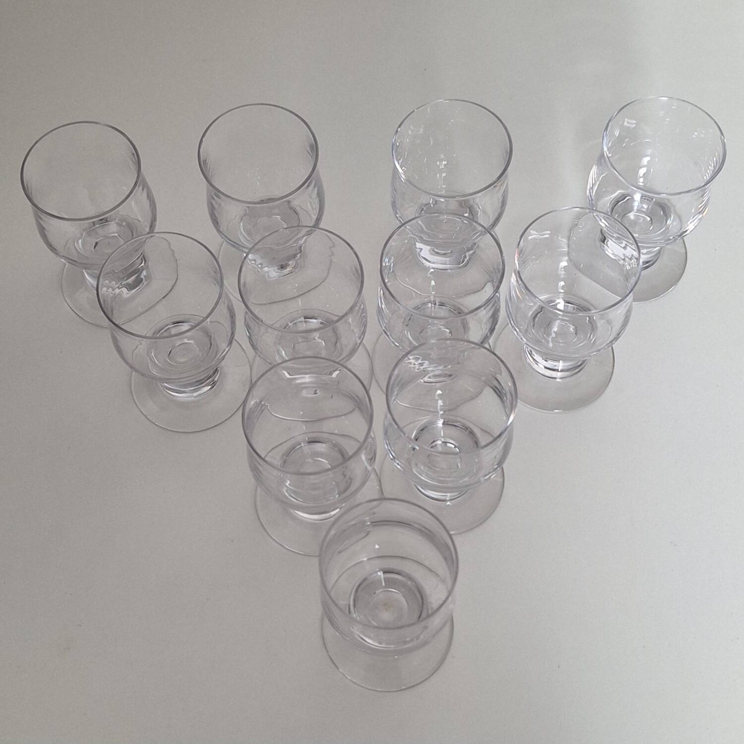 Thick vintage footed glasses
