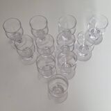 Verres à pied épais vintage