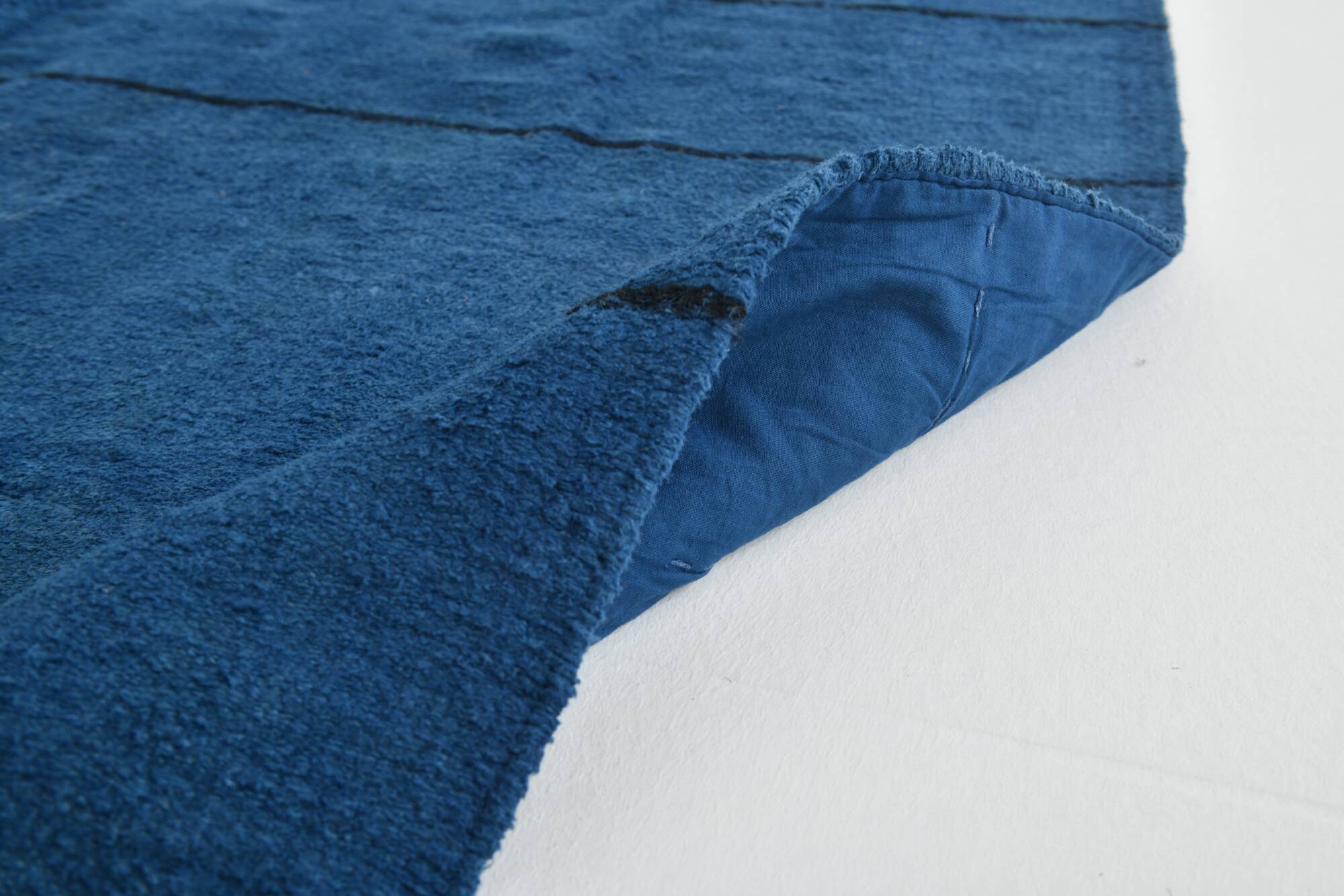 Mid Century Modern Blue Vintage Rug, 147x222Cm