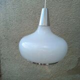 White opaline light fixture from the 1970s