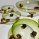 Venetian glass punch bowl set. Italy, 1940s.