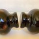 Pair of black and gold Murano vases