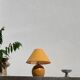 Table lamp in turned wood, ball 1990