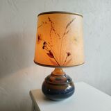 Sandstone lamp and dried flowers