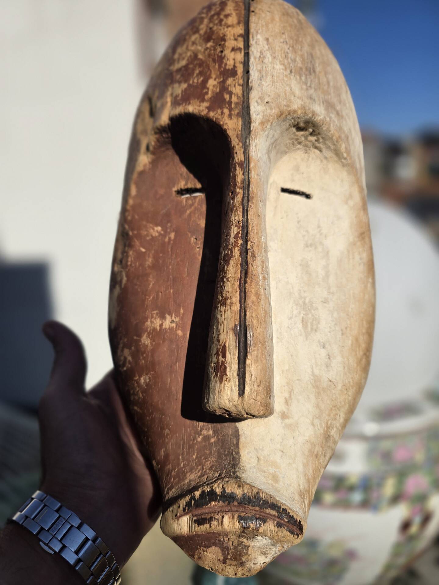 African fang mask early 20th century #statue #tribes #lega
