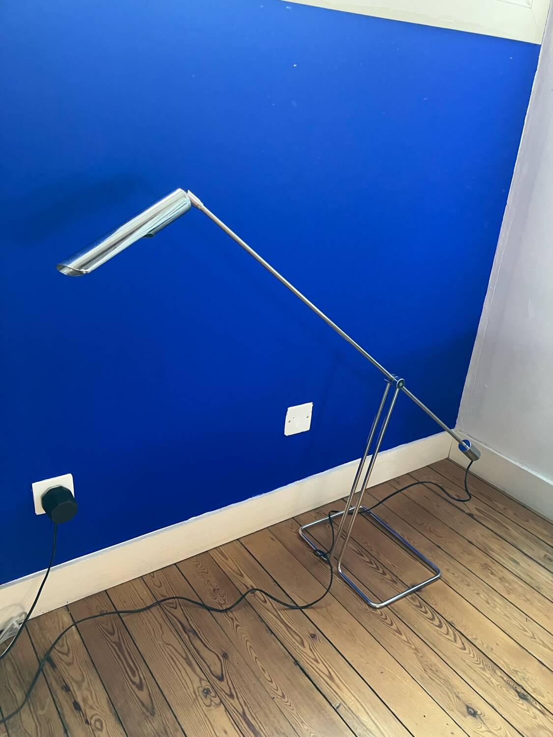 Vintage counterweight floor lamp by Abo Randers, Denmark 1970s.