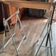 Industrial trestle drawing table