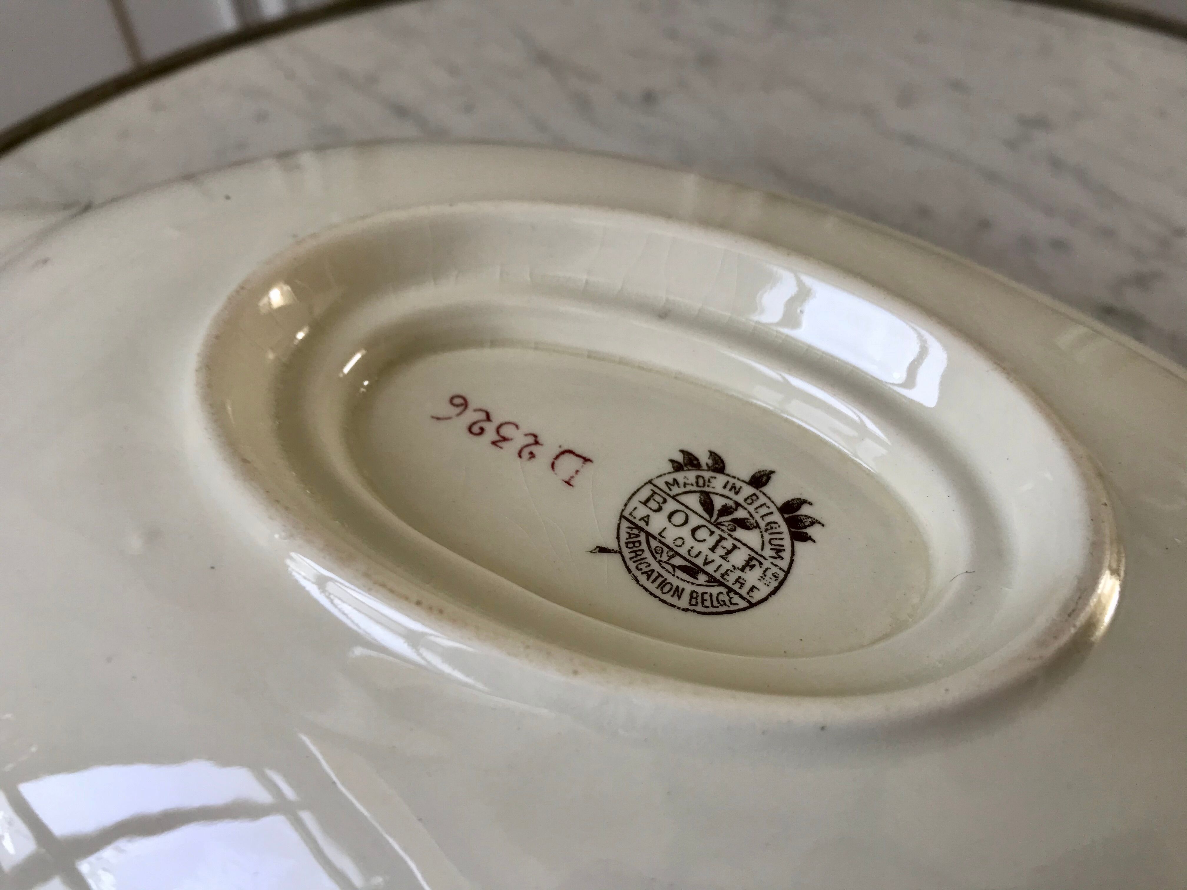 Saucière Villeroy & Boch La Louvière Belgian manufacture in Iron Earth early twentieth century