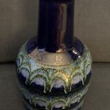 Strehla 1970 blue ceramic vase