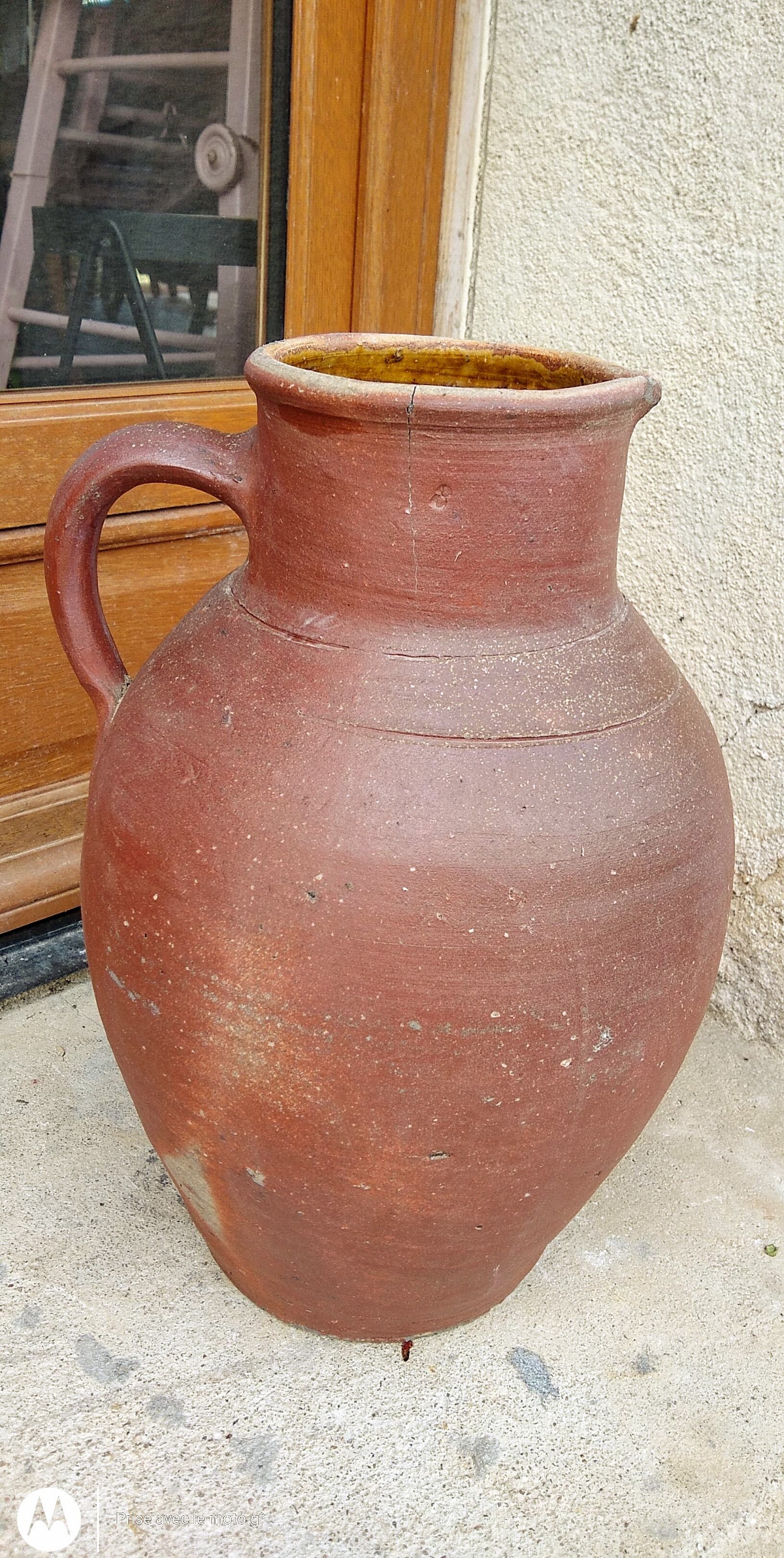 High terracotta jug