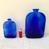 Flacon en verre bleu cobalt grand modèle