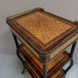 Table d'appoint antique Napoléon 3 avec marqueterie