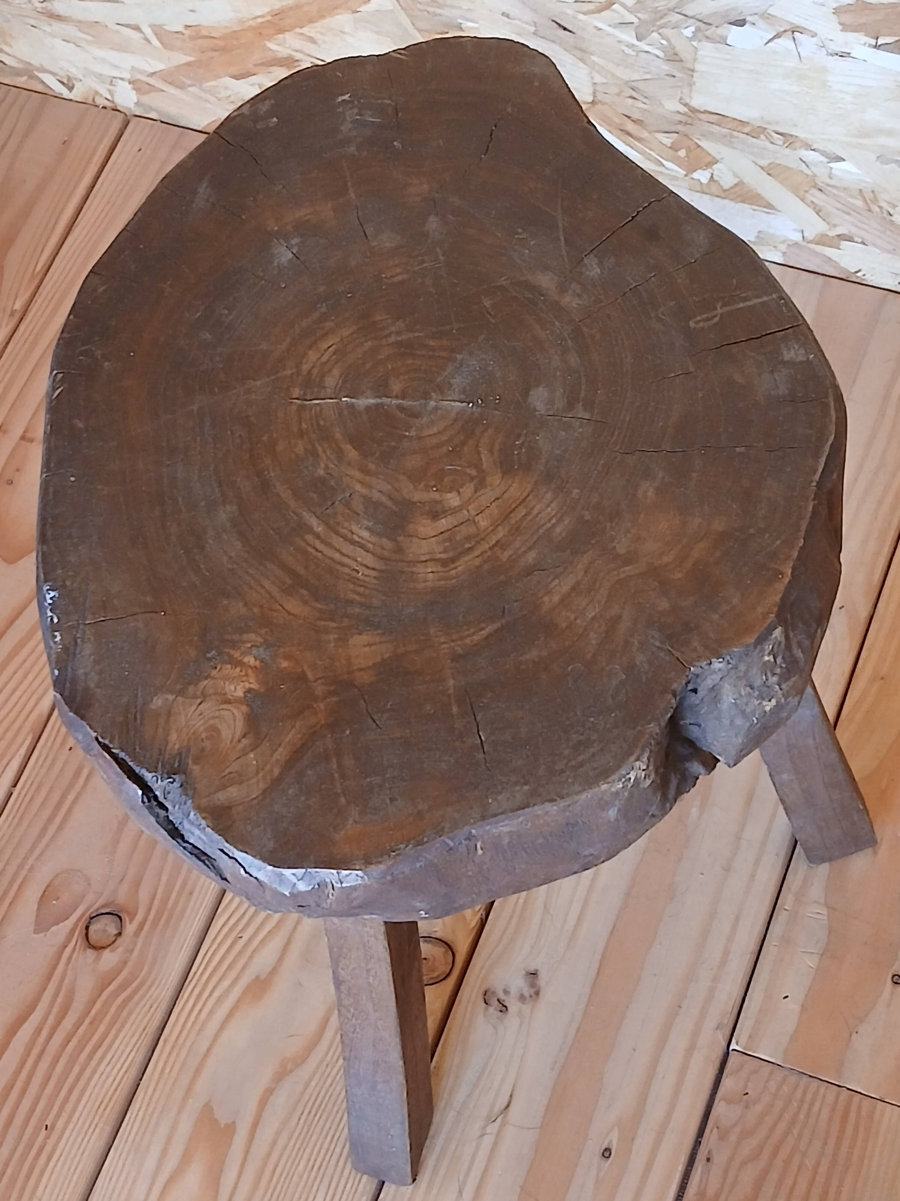 Brutalist tripod stool