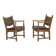 1970s, pair of Scandinavian armchairs, furniture wool, solid oak wood.