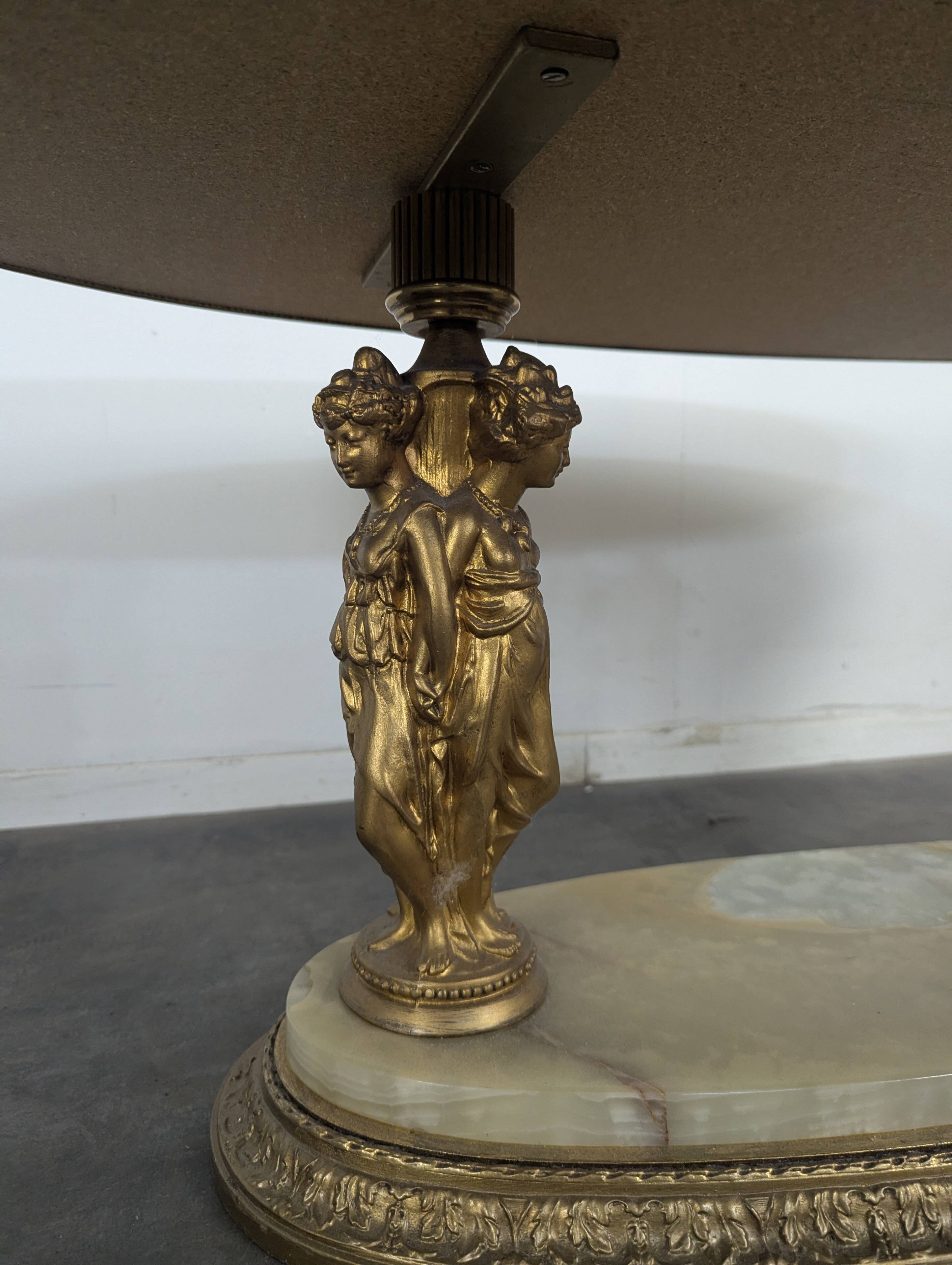 Neo-classical onyx coffee table