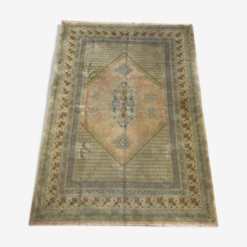 Tapis ancien marocain Rabat fait main en laine 173x245 cm