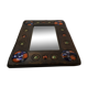 Wooden mirror with copper enamel decoration by Capo Esmaltes (Circa 1960)