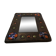 Wooden mirror with copper enamel decoration by Capo Esmaltes (Circa 1960)