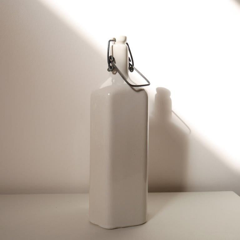 Old stoneware hot water bottle or bottle