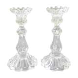 Pair of crystal candlesticks